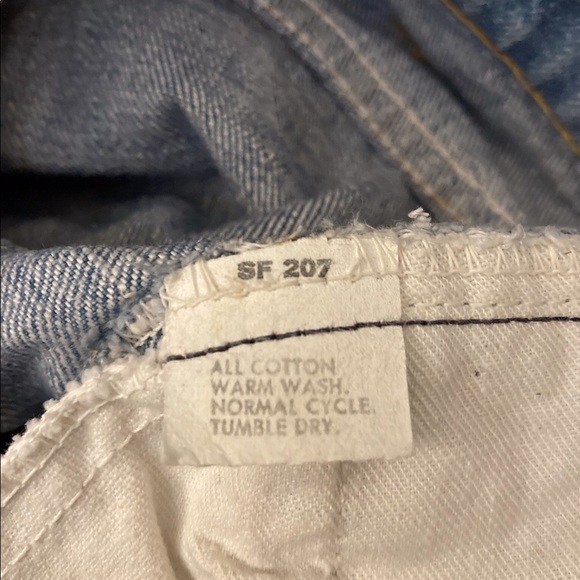 Levi’s 70’s Vintage Orange Tab Cutoff Denim Shorts 100% Cotton SF 207 - Picture 4 of 7